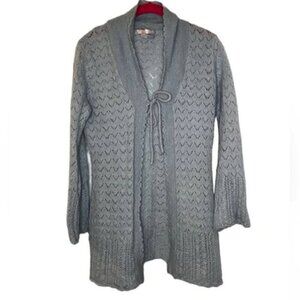 Victoria Secret Knitted Wool Mohair Sweater Blue Sexy Cardigan Size M